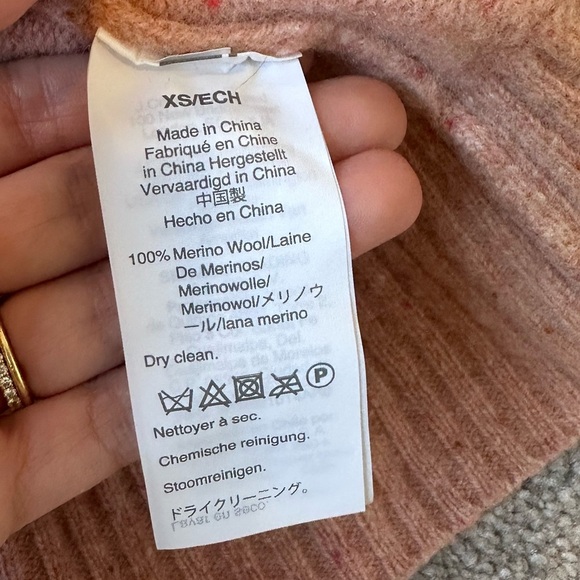 Madewell Donegal Maysfield Cardigan Sweater Peach 100% Merino Wool Size XS - Picture 5 of 8